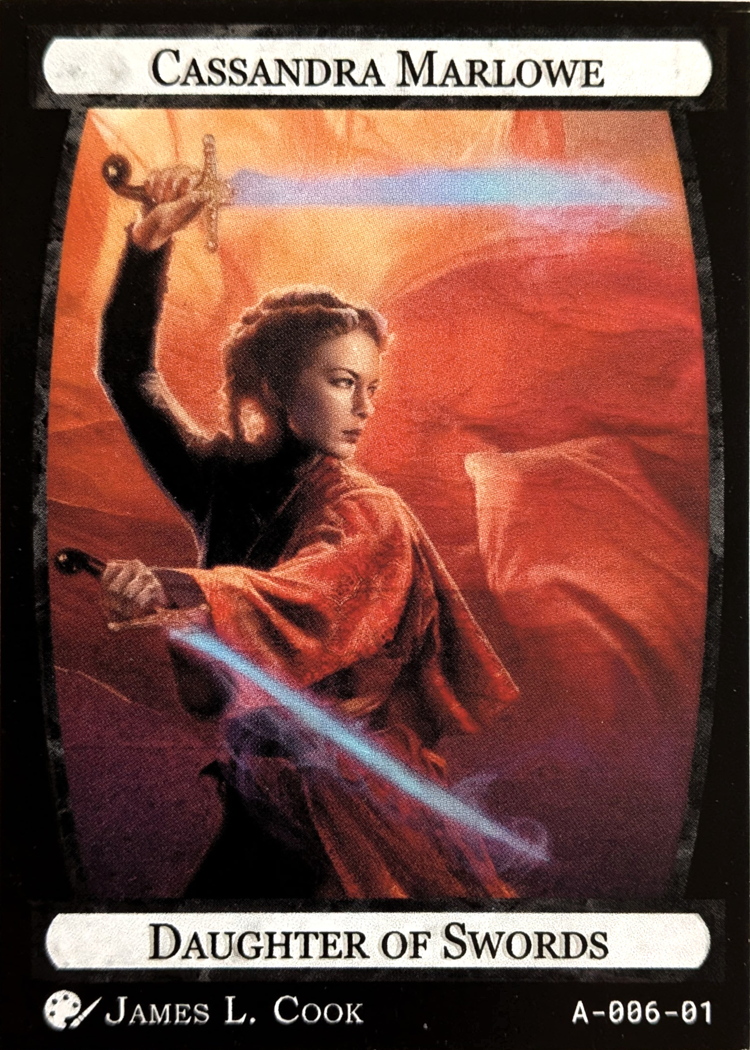 Card A-006, Cassandra Marlowe, Daughter of Swords
