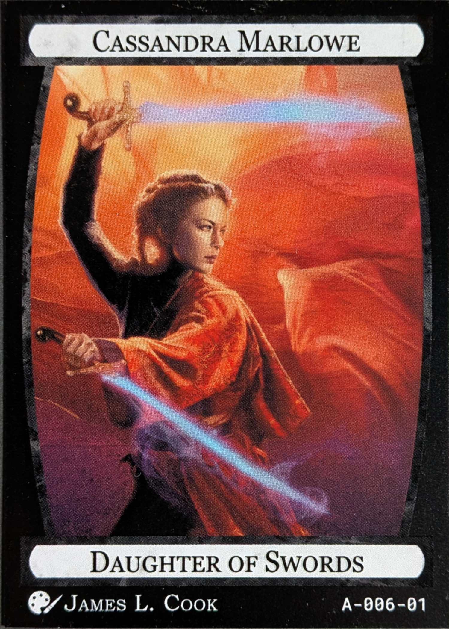 Card A-006, Cassandra Marlowe, Daughter of Swords